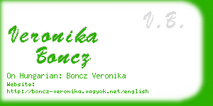 veronika boncz business card